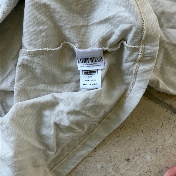 Daydreamer Cream Long Sleeve Tee with Red and Yellow Accents - Picture 3 of 9